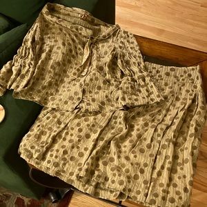 Unique polka dot matching top and skirt from Casch